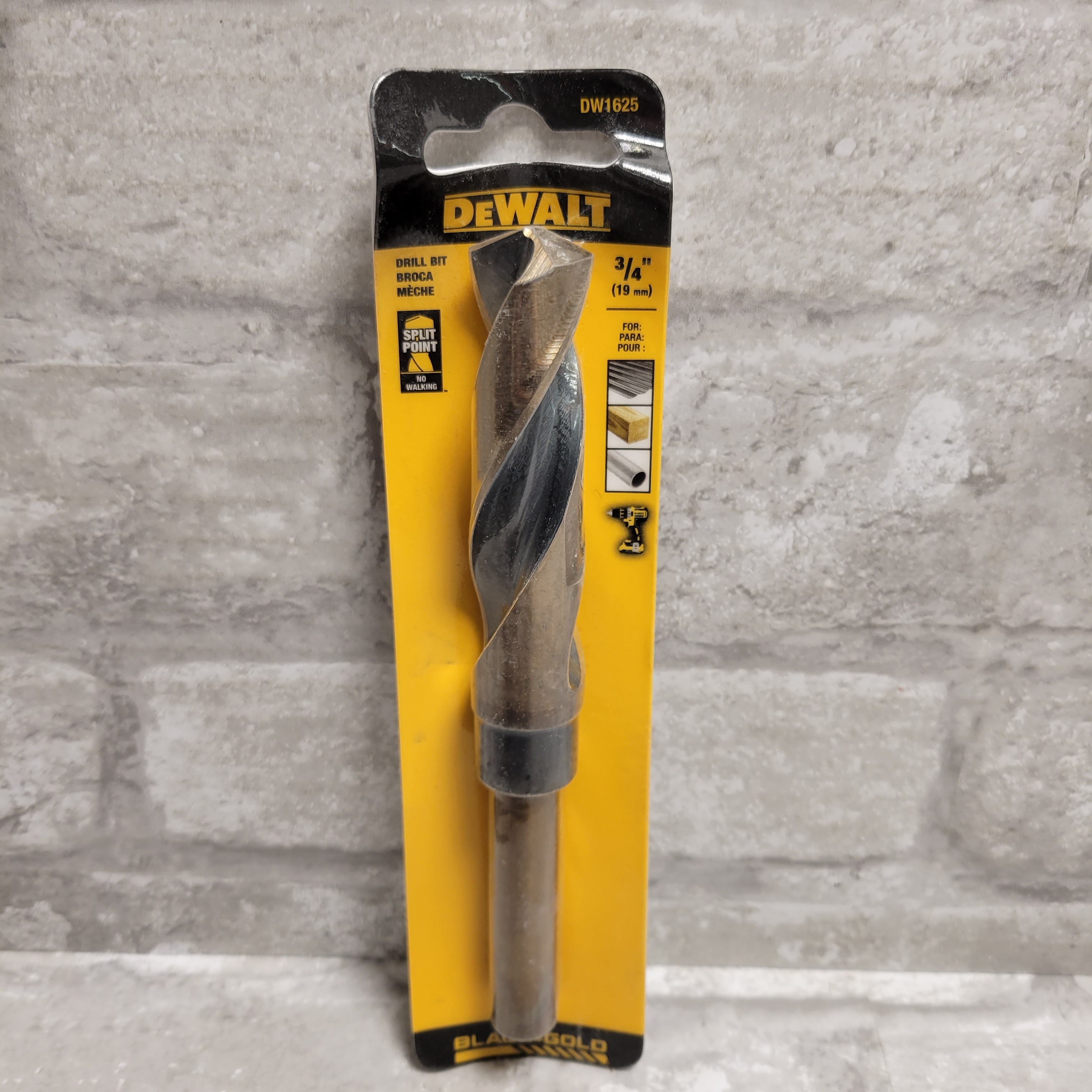 DEWALT DW1625 3/4-Inch Black Oxide 1/2-Inch Shank Reduced Shank Twist Drill Bit (8048907124974)